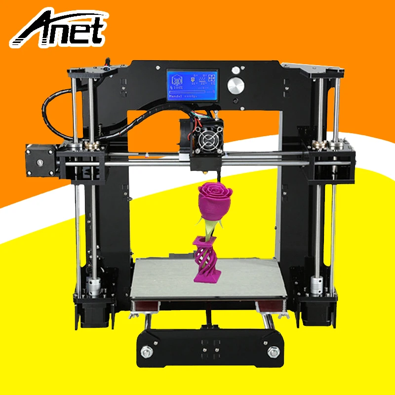 1 бесплатная насадка Anet A6 3D принтер Высокая точность Prusa i3 RepRap Горячая кровать ЖК