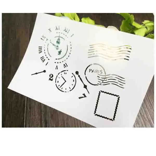 Часы Postmark инструмент для скрапбукинга карточка DIY альбом Маскировочный спрей