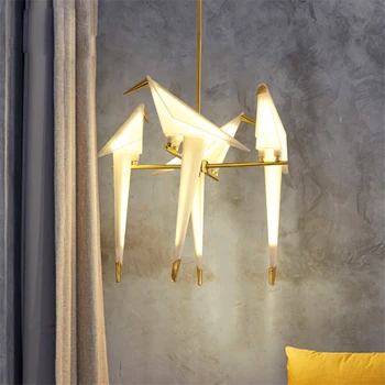 

Nordic Bird Pendant Lights Acrylic Loft Living Room Reading Pendant Lamp Modern Dining Room lustre Bedroom Kitchen Hanging Lamps