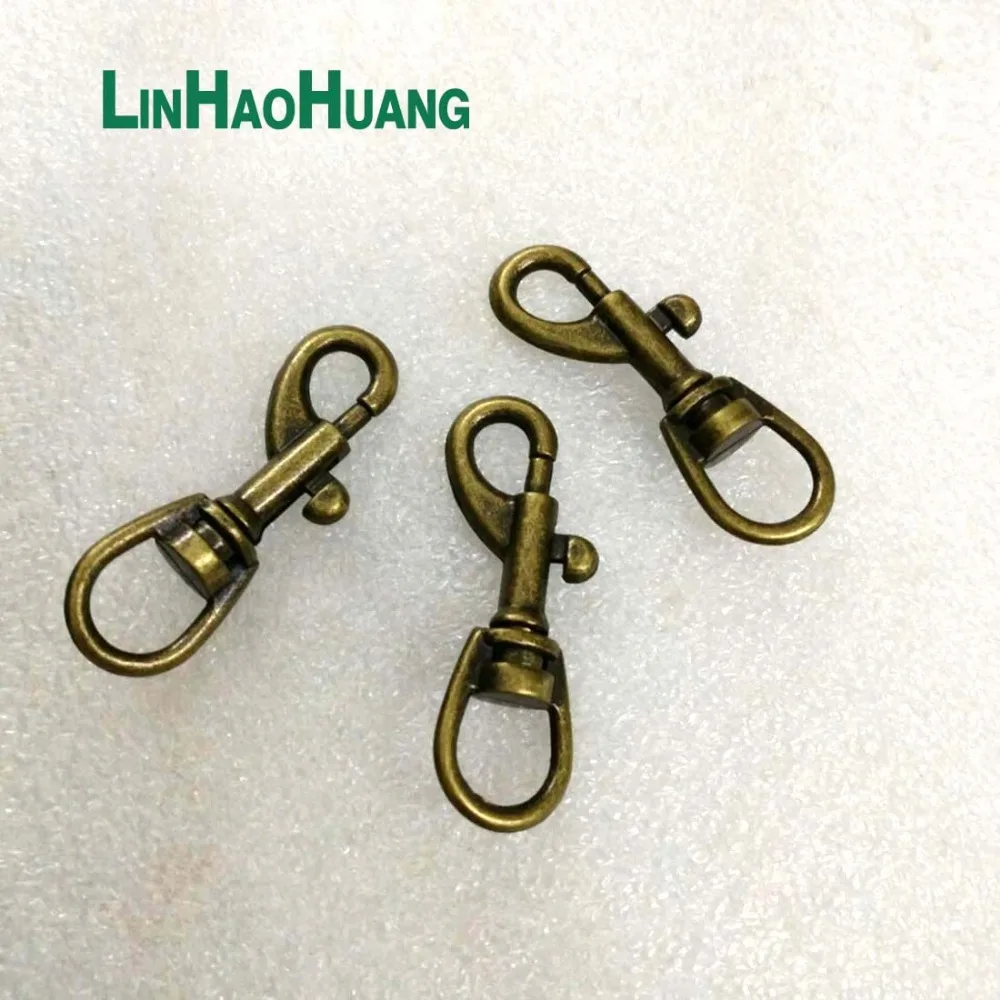 Wholesale 50pcs 9mm 0.35inch Antique Brass Alloy Swivel Clasps Snap Key
