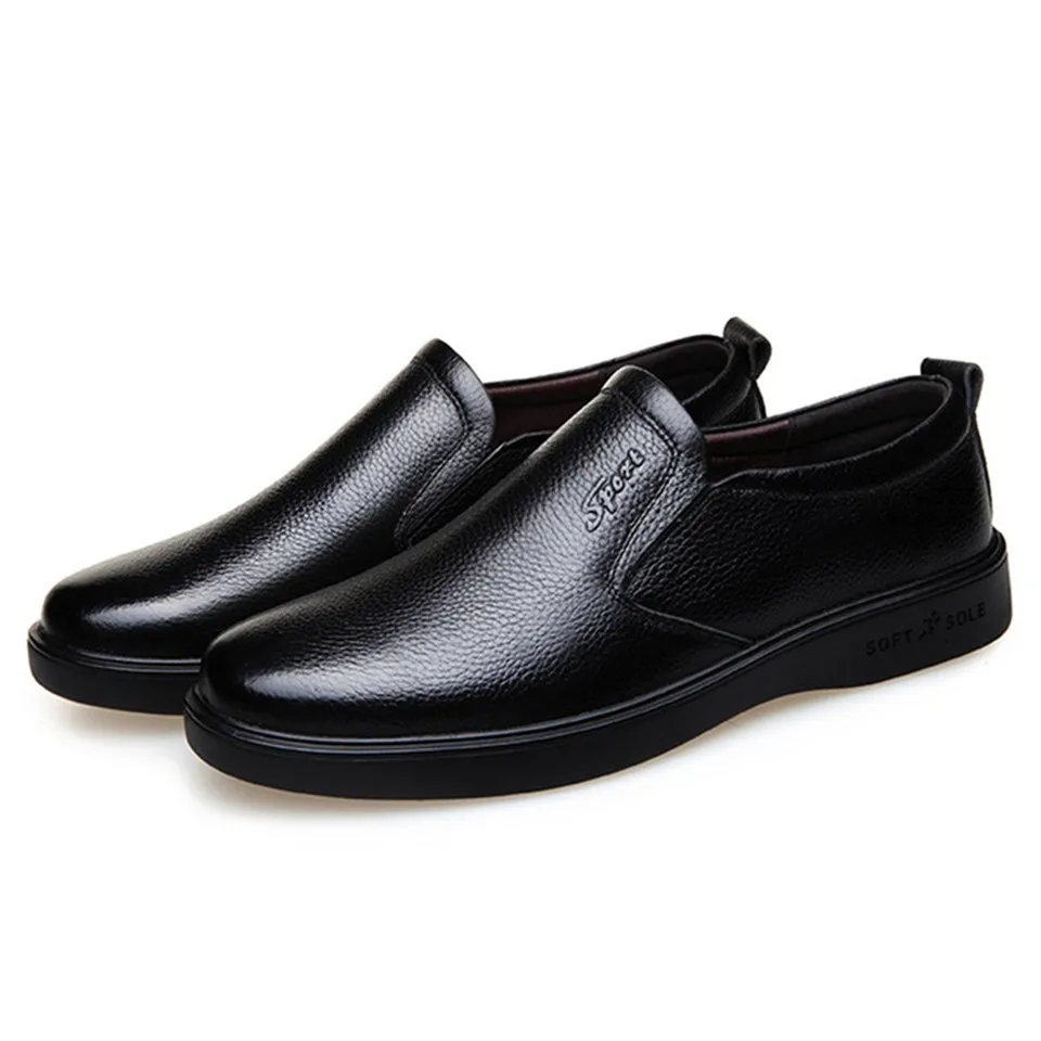 LIN KING/Новинка; дизайнерская мужская повседневная обувь из натуральной кожи; деловые туфли без застежки; однотонная мужская деловая обувь; Мужская обувь лоферы