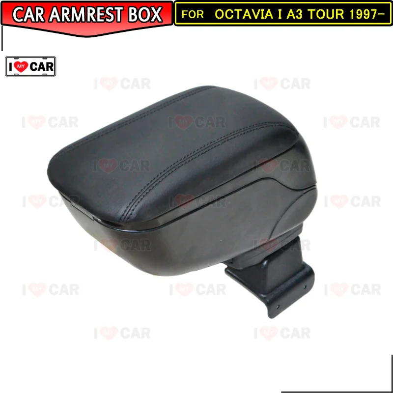 

For Skoda Octavia I A3 Tour 1997- car armrest storage box center console leather arm rest cup holder central part car styling MA