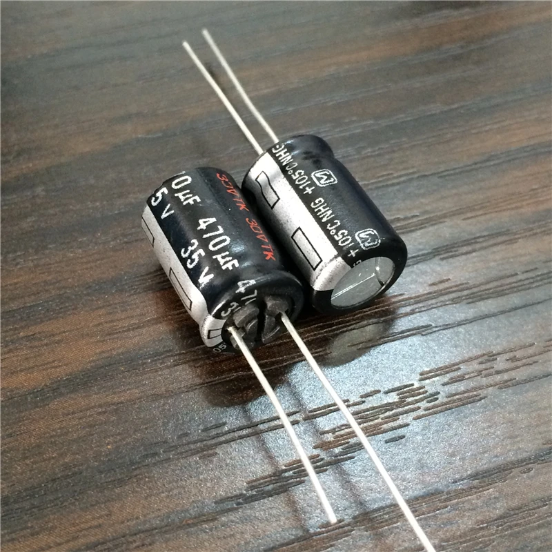 100 шт. 470 мкФ 35 В NHG серии 10 x 16 мм высокое качество 35V470uF алюминиевый