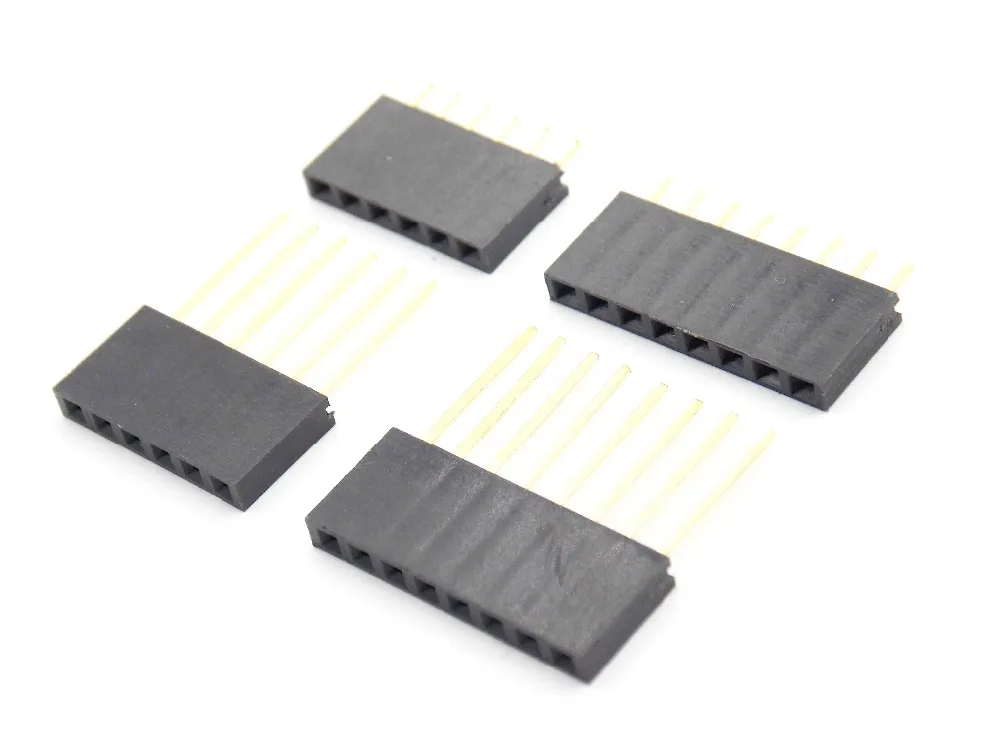 40 szt. 2.54MM 6Pin i 8Pin 10MM długa igła żeński pasek nagłówka do W5100 6p 8p długa igła zestaw żeński