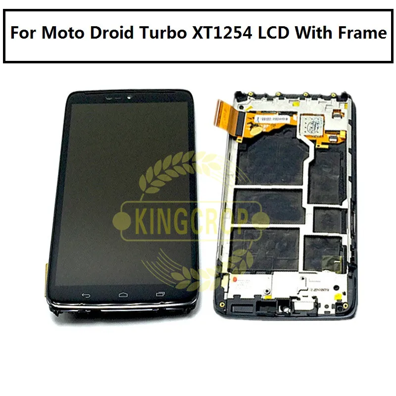 

LCD Display Touch Screen For Moto Droid Turbo XT1254 XT1225 LCD Display Touch Screen with Digitizer Bezel Frame Parts
