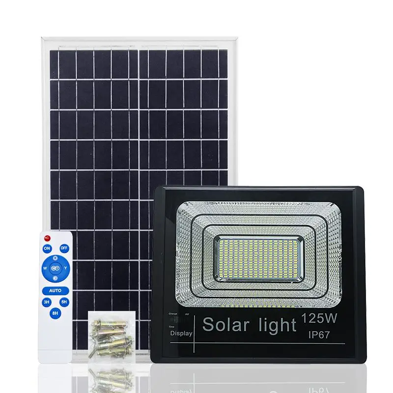 JD 125W solar led floodlight with charge Display(1)