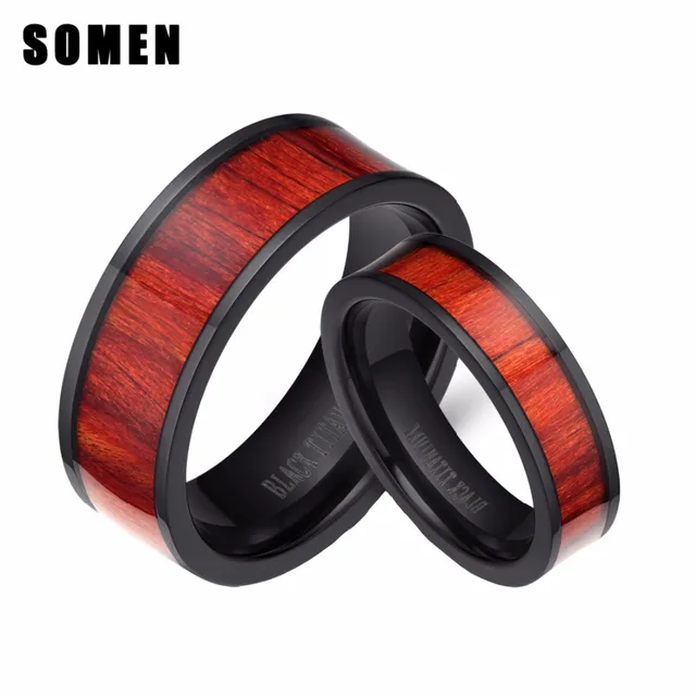 2pcs 6mm 8mm Black Anium Rings His And Hers Wedding Ring Sets 2pcs 6mm 8mm Black Anium Rings His And Hers Wedding Ring Sets Women Men Matching