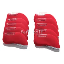 10 шт./компл. гольф-клуб головы чехлы Защита из неопрена чехол Топ окно дисплей головные уборы для гольфа 6 цветов