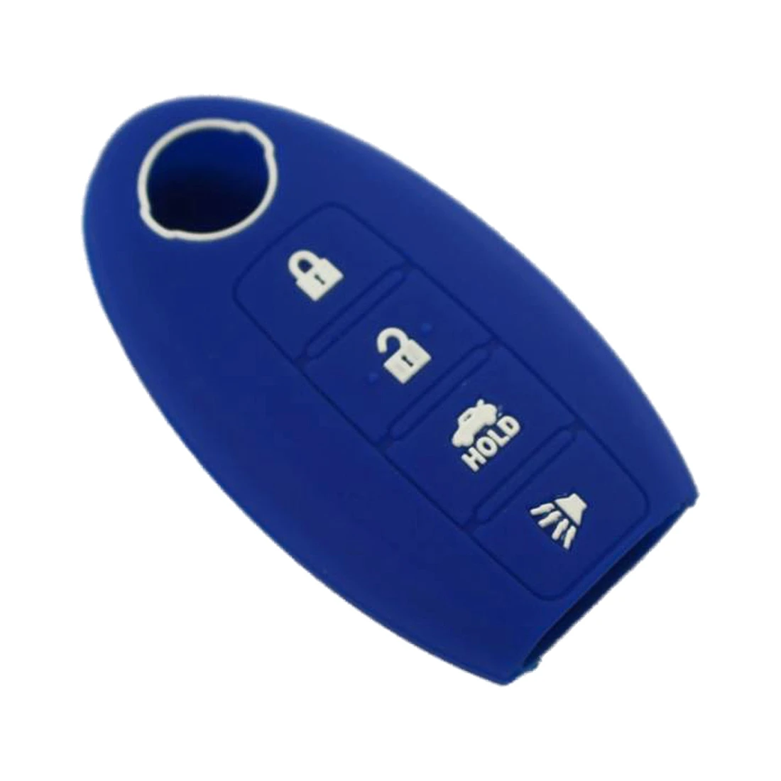 Чехол Силиконовый ключ держатель для Nissan дистанционного Smart Key Button Blue 4