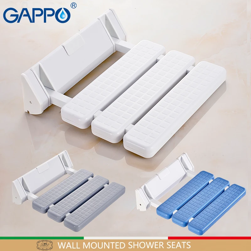 GAPPO Wall mounted chair toilet trainers bathroom ABS folding chairs for children toilet shower folding seat