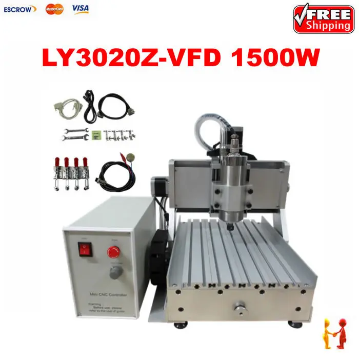 

1500W stone cutting machine CNC 3020 3axis Metal engraving router woodworking machinery