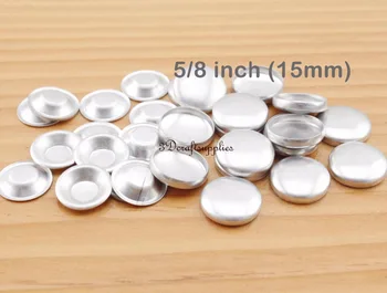 

25 sets 15mm fabric self cover buttons Flat back