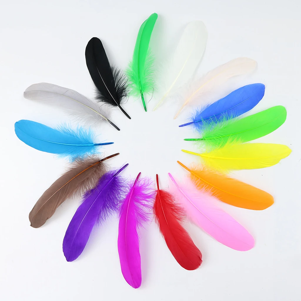 50Piece Beautiful Natural Goose Feather 12-20cm for Dress, Sewing, Arts and Craft, Clothing, Home Decoration, Jewelry Making DIY