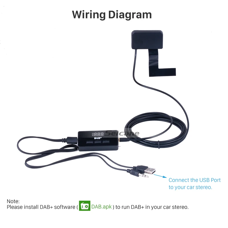 Seicane Топ Автомобильный цифровой радиоприемник DAB + аудио приемник радио тюнер с USB