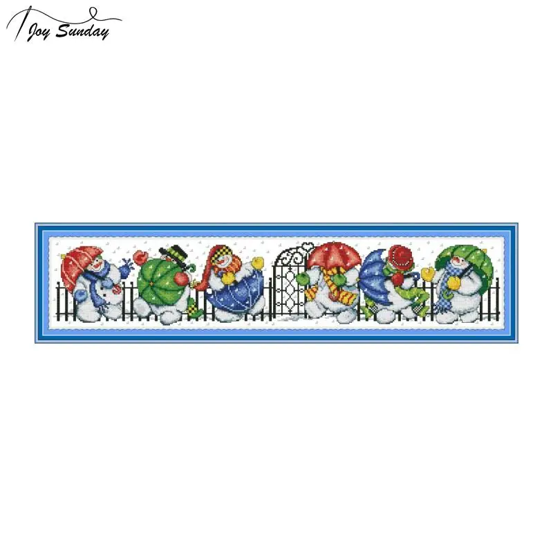 

Joy Sunday Cartoon Cross Stitch Kits DMC 14ct 11ct Aida Fabric Printed on Canvas Embroidery Kit DIY Handmade Needlework Set Sale