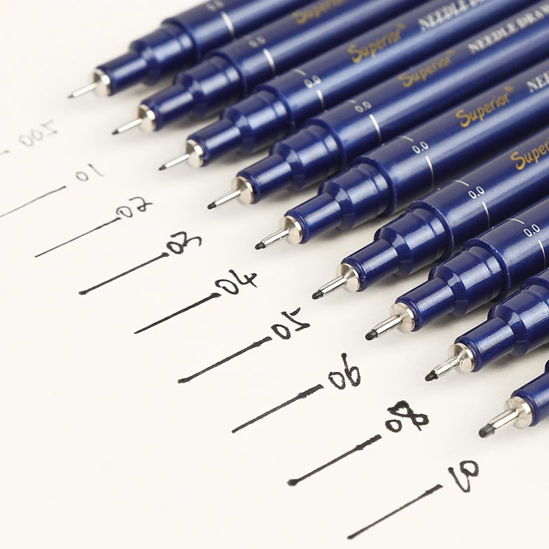 Ручка черная водостойкая для рисования 10 шт./лот|fine line pen|drawing pensketch marker pens |