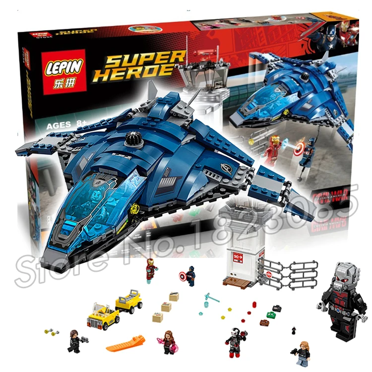 774pcs font b Lepin b font 07034 Original Box Gifts Set Captain America Civil War Airport