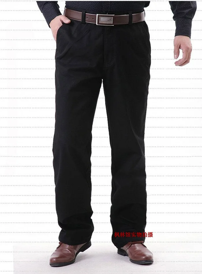 Extra large men's clothing high quality obese thick warm trousers 100