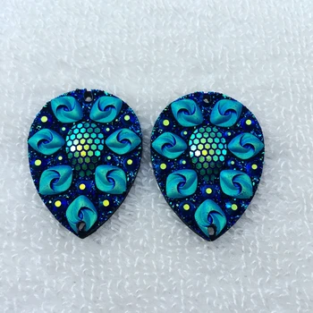 

30PCS AB Color Sew On Rhinestone buttons Shiny Drop Resin Crystals Stones Strass DIY -T081*5