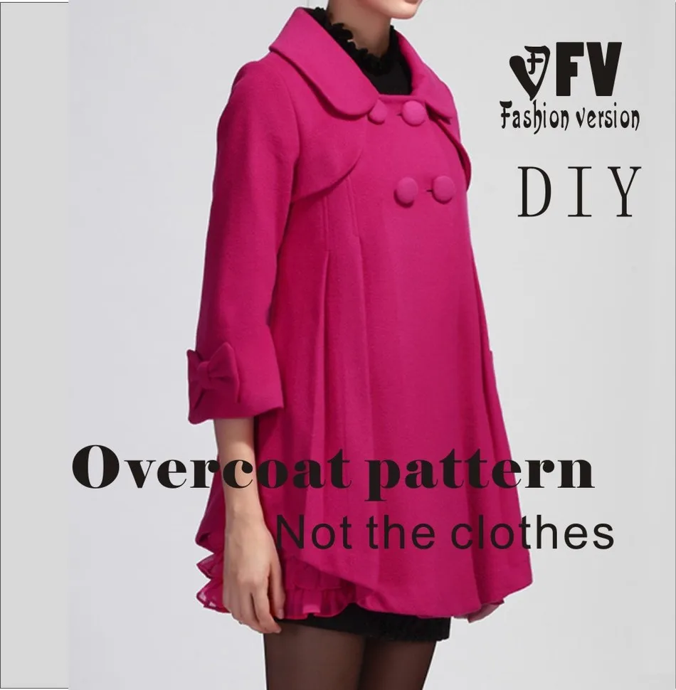 Clothing DIY Overcoat Sewing Pattern Coat Sewing Template Cutting