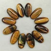 Cabujones de forma ovalada para fabricación de joyas, 20 unidades por lote, piedra de ojo de tigre natural, joyería, 15x30mm, envío gratis ► Foto 1/2