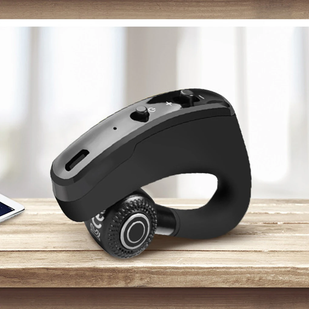 

Portable Noise Reduction Headphone Wireless Voice Prompt Business Headset V9 Black Bluetooth 4.1 Earphone CVC6.0