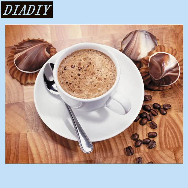 Hot selling cross stitch needlework pictures mosaic 3d diamond embroidery coffee cup Full Drill Rhinestones painting | Дом и сад