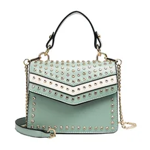 Fashion Pu Leather Handbag Women Retro Rivet Small Flap Bag Korean Bags Women Chain Shoulder Bags For Women 2019 Handbag Bolsa Fashion Pu Leather Handbag Women Retro Rivet Small Flap Bag Korean Bags Women Chain Shoulder Bags For Women 2019 Handbag Bolsa