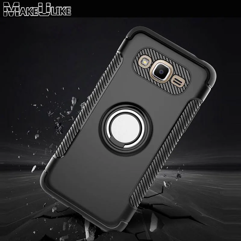 

MAKEULIKE Kickstand Back Case For Samsung Galaxy J2 Prime Cover Ring Armor Phone Bags Cases for Samsung J2Prime Capinhas