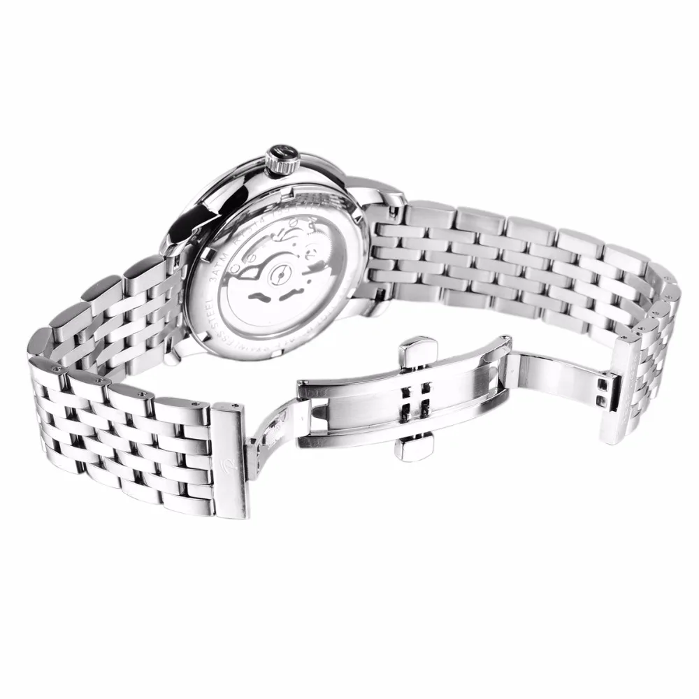 Reef Tiger/RT Dress Watches with Date Day Full Stainless Steel Watch Automatic Watches RGA8236