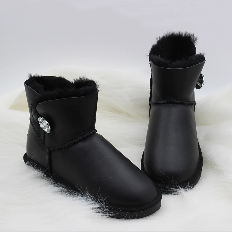 Goede Groothandel retail Australi euml; Stijl klassieke waterdichte echt schapenleer snowboots warme schoenen voor vrouwen Gratis verzending