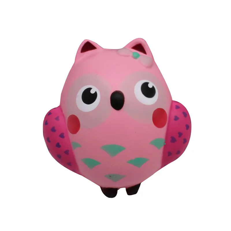 Squishies Kawaii البومة اسفنجي بطيئة ارتفاع لينة ضغط محشوة لعب الاطفال أحزمة هاتف المحمول مضحك ضغط الإفراج هدية