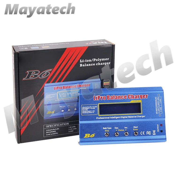 Зарядное устройство B6 50W 80W 6A Lipo NiMh Li Ion Ni Cd Digital Lipro балансирующее зарядное