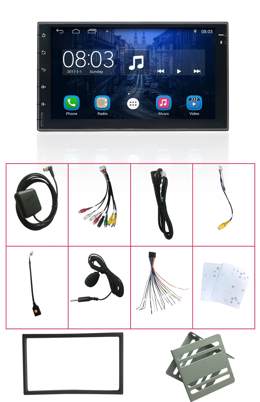 Cheap TOPSOURCE 7023 Universal 7 inch 2din  2 din Car Radio gps Anroid Autoradi0 player with rds bluetooth  For VW NISSAN TOYOTA HONDA 10