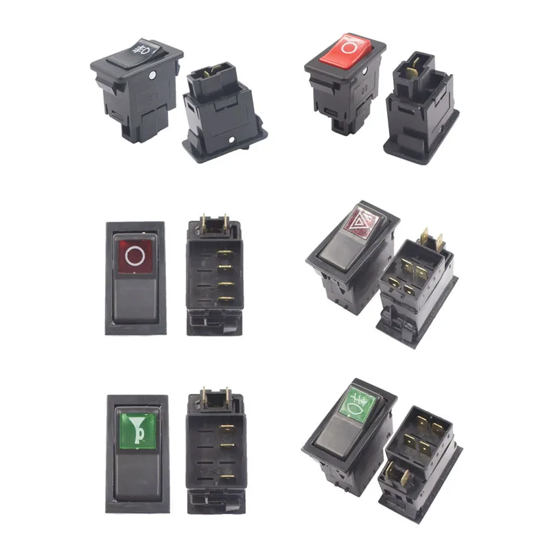 Auto Fog light Engine Stop Fan Power Rocker Switch Universal ON-OFF Car styling Switch 12V/24V