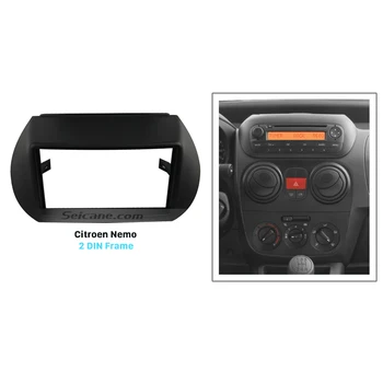

Seicane Black Double Din Car Radio Fascia for Citroen Nemo Stereo Dash Panel DVD Frame Fit Installation