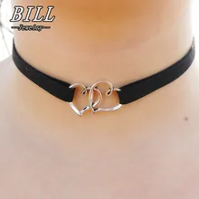 N2010 Многослойные бархатные Чокеры ожерелье s для женщин готическое Двойное сердце ожерелье с подвеской модные ювелирные изделия Bijoux Colar