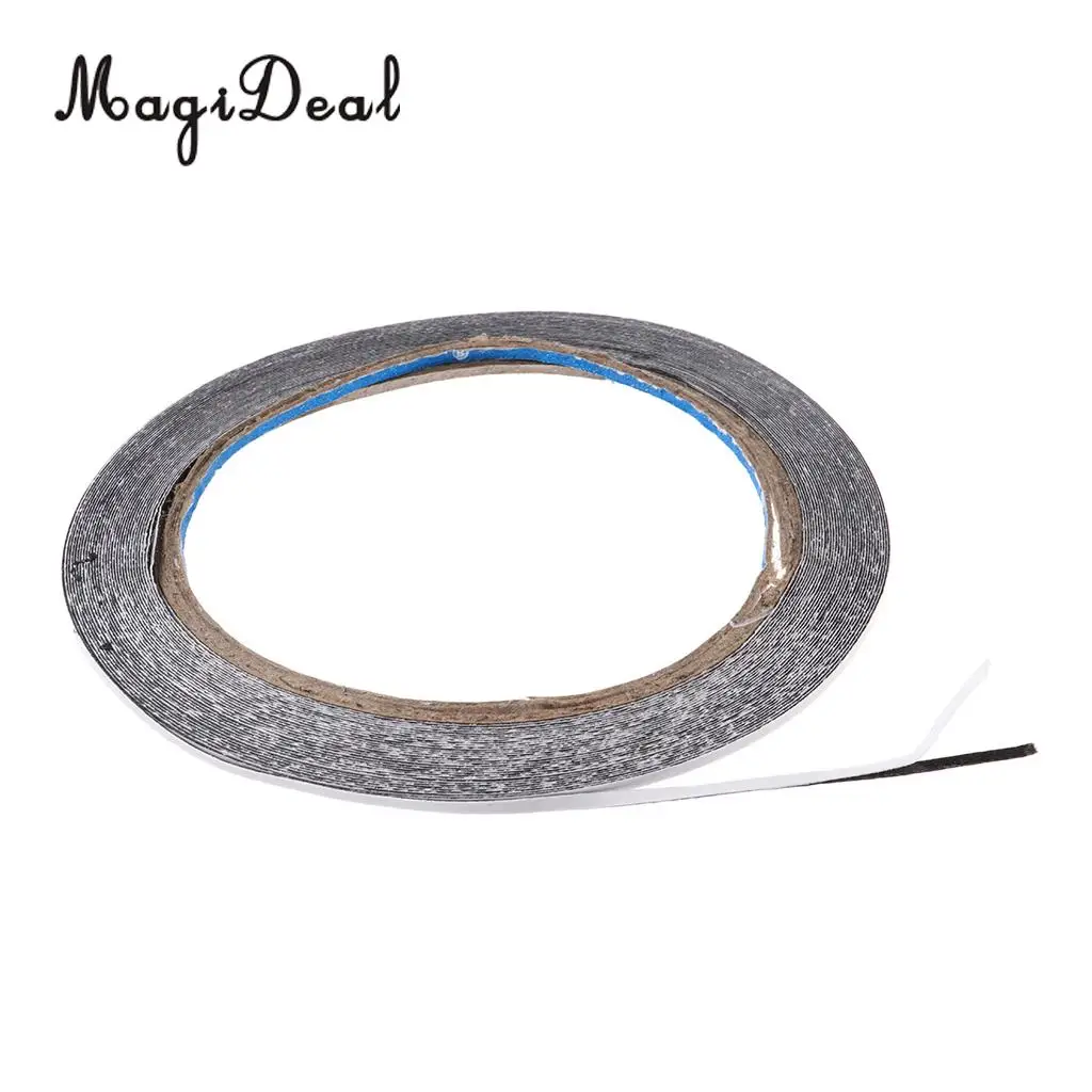 MagiDeal 1 Roll Adhesive Feather Tape Glue Archery Arrow Accessories DIY Black 10M