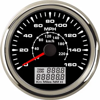 

160MPH Universal GPS Speedometer Gauge 220KM/H Trip Counter Odometer for Truck Car Racing Motorcycle 85mm 9-32V