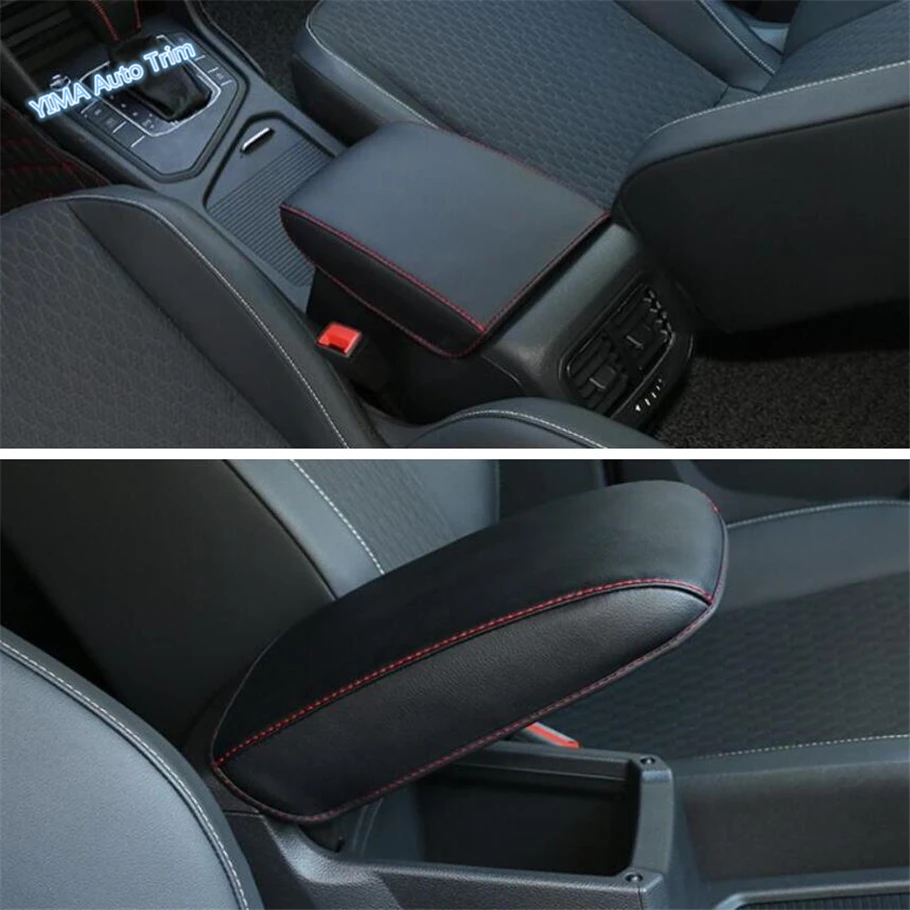 Lapetus автомобильный Стайлинг Подлокотник Накладка Чехлы для среднего сиденья защита подлокотника коврик комплект подходит для Volkswagen VW Tiguan MK2