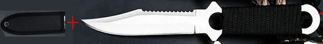 Ganzo Дайвинг нож, Тактический высокой твердости поле выживания многоцелевой охоты, открытый портативный небольшой прямой нож - Цвет: Nylon sleeve