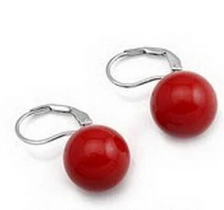 free 6-20mm Red shell pearl Beads Hook Earrings | Украшения и аксессуары