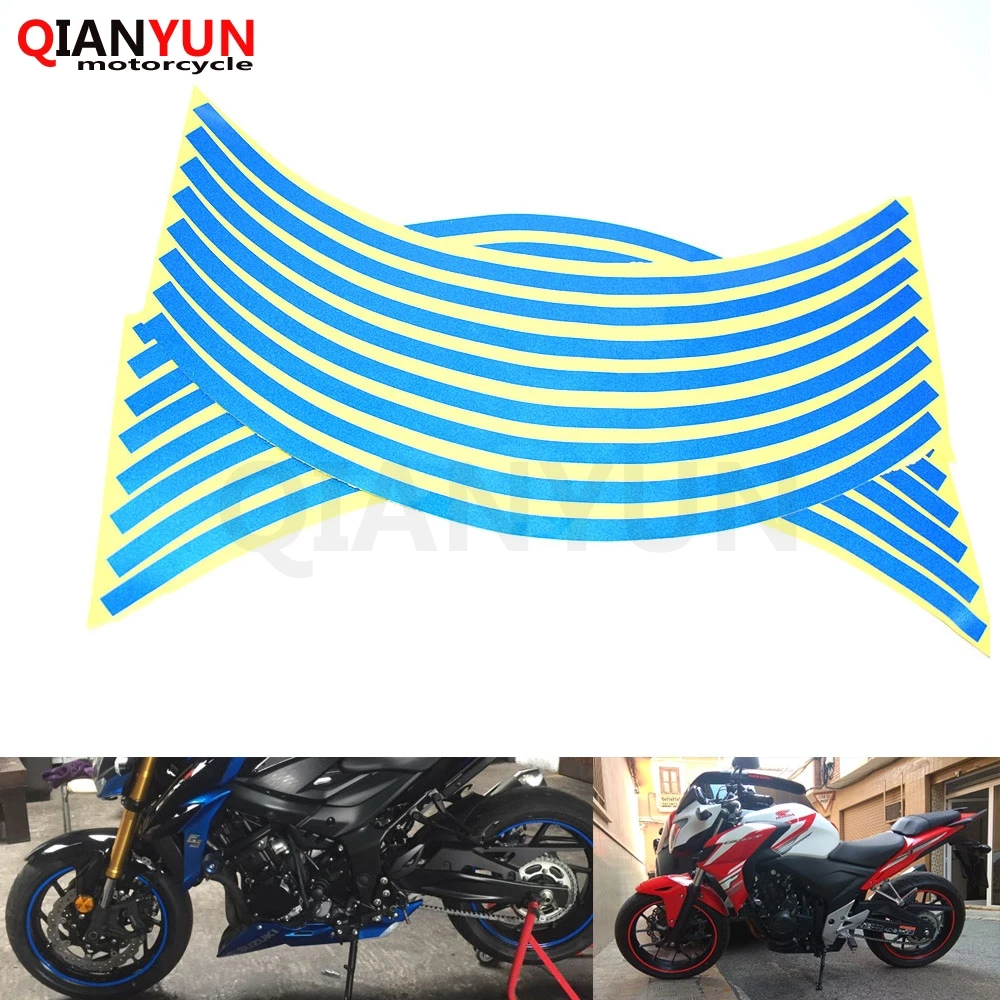 

Motorcycle Styling Wheel Hub Tire Reflective Sticker Car Decorative Stripe Decal For Yamaha FZ6 FAZER FZ6R FZ8 FZ1 FAZER XJ6