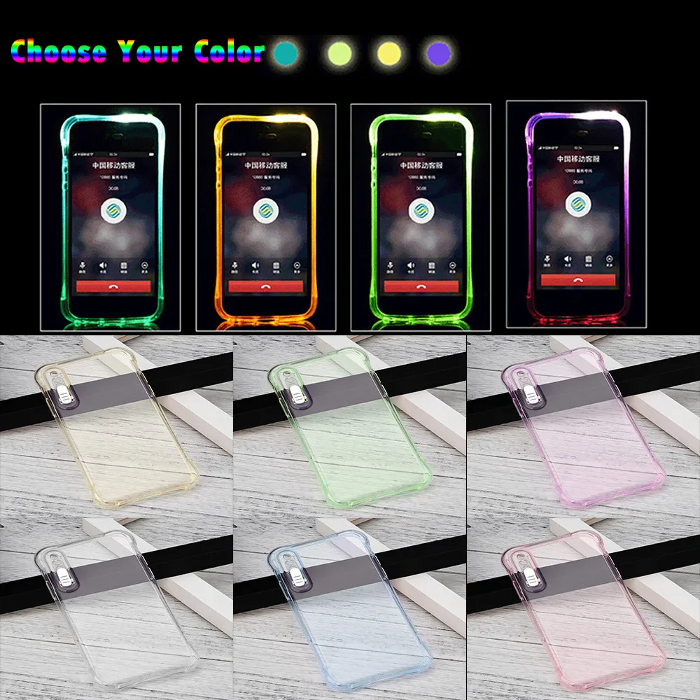 overmal Newest LED Flash Light Up Call Silicon TPU Case Cover