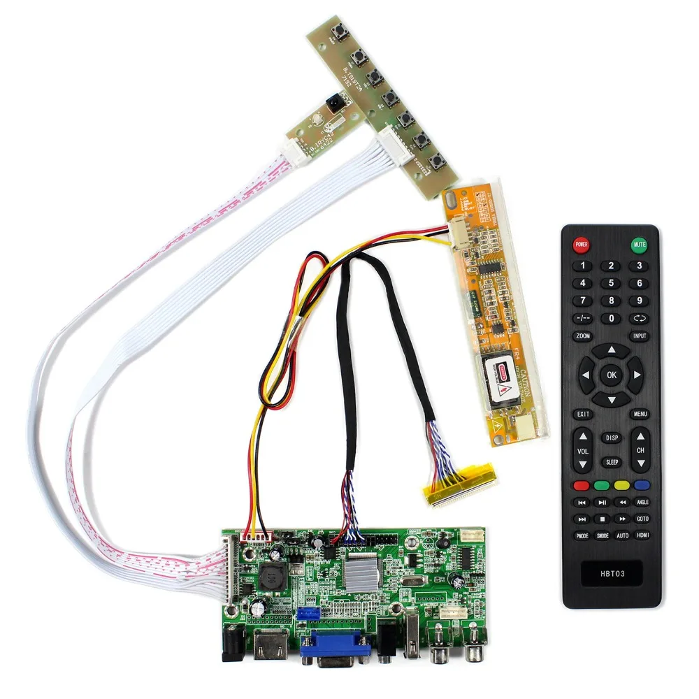 Плата контроллера HDMI + VGA 2AV USB Audio LCD для жк экрана монитора|usb usb|vga vgaboard board |