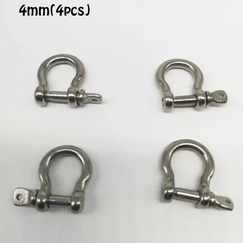 

4mm , 4pcs Stainless Steel BOW Shackles For Survival Bracelets Shackle