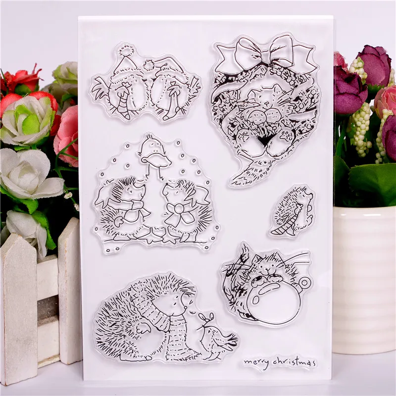 Rubber Silicone Clear Stamps for Scrapbooking Tampons Transparents Seal Background Stamp Card