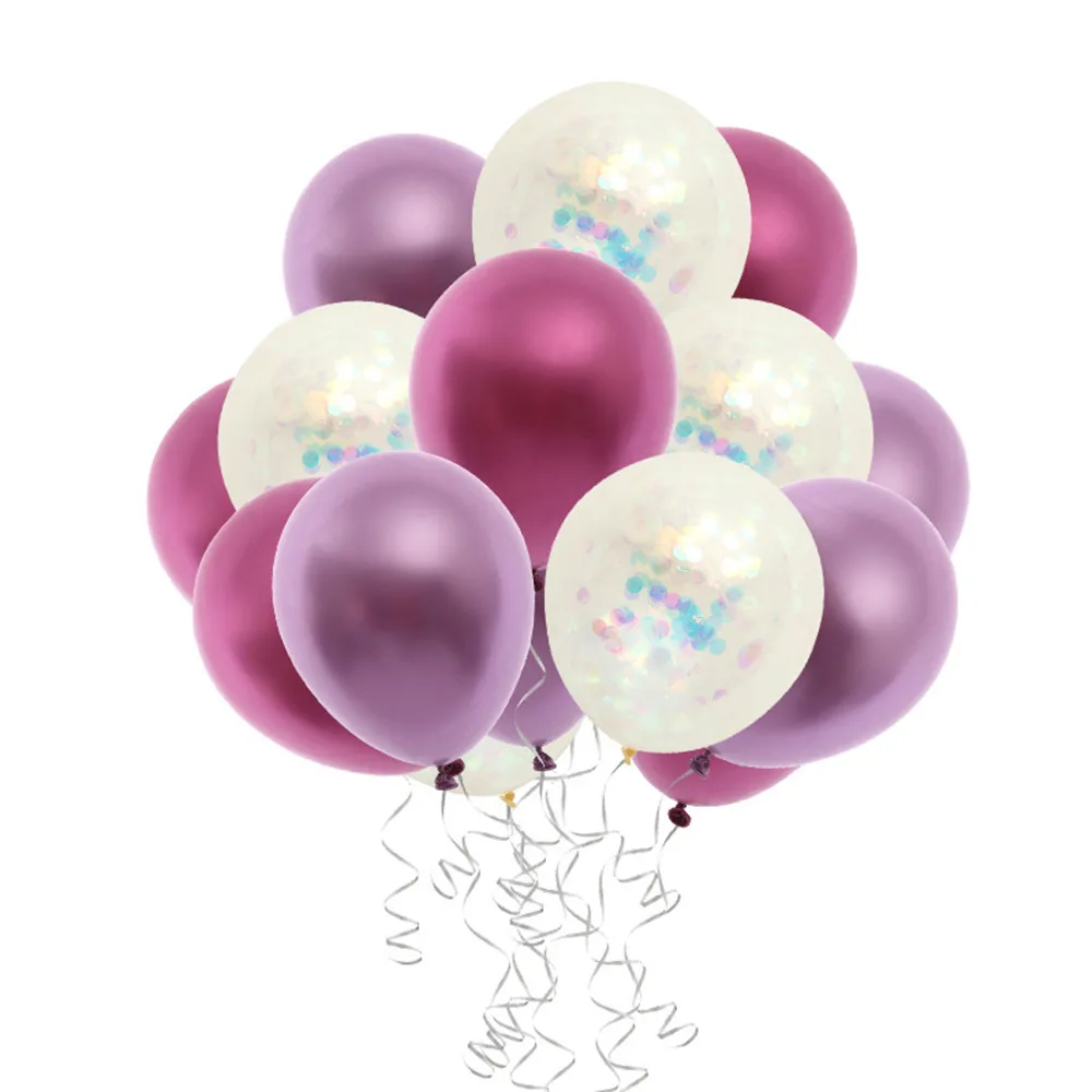 15 шт., разноцветные металлические хромированные шарики, шарики для свадьбы, блестящие конфетти, балоны, детские товары для дня рождения, рождественские украшения