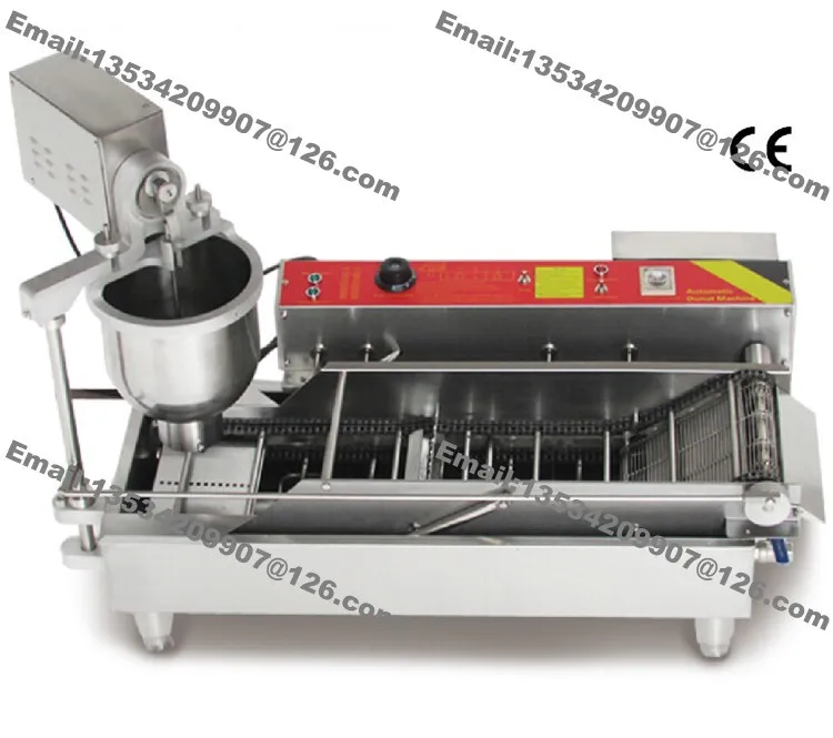 Сверхмощный 110 В 220 Электрический 4 см, 6 см, 8 см Автоматическая машина для приготовления пончиков чайник фритюрница с двумя решетками