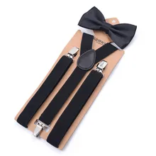 Мужские подтяжки с галстуком-бабочкой, 3 зажима, подтяжки, набор, мужские винтажные повседневные штаны, ремень, подарок для отца/мужчины